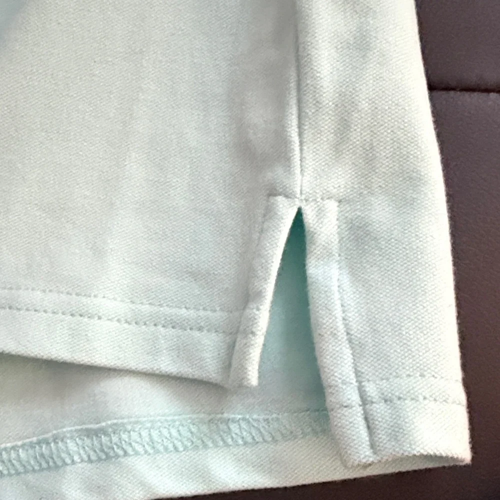 Ralph Lauren Girls Aqua Polo Shirt with Large Logo size Large